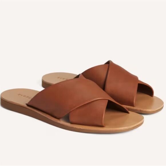 Everlane Shoes - NEW Everlane The Day Crossover Leather Sandal in Sienna Brown
